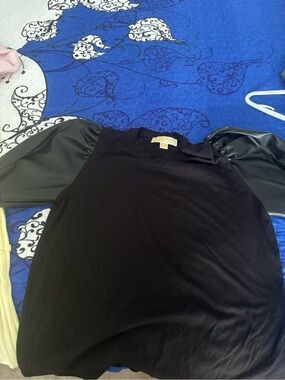 Michael Kors Black Crewneck Top